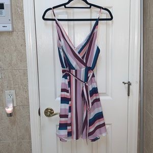 Lulu’s stripped v-neck dress